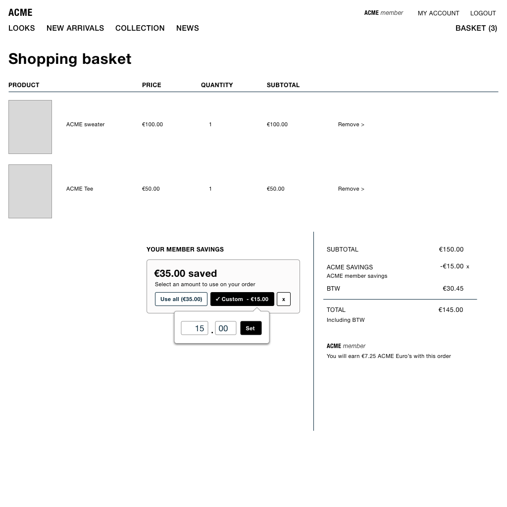 Basket with wallet Basket with wallet