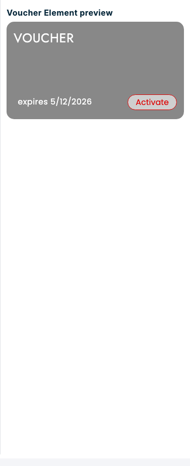 Voucher preview for a manually added customer voucher in Spaaza Console