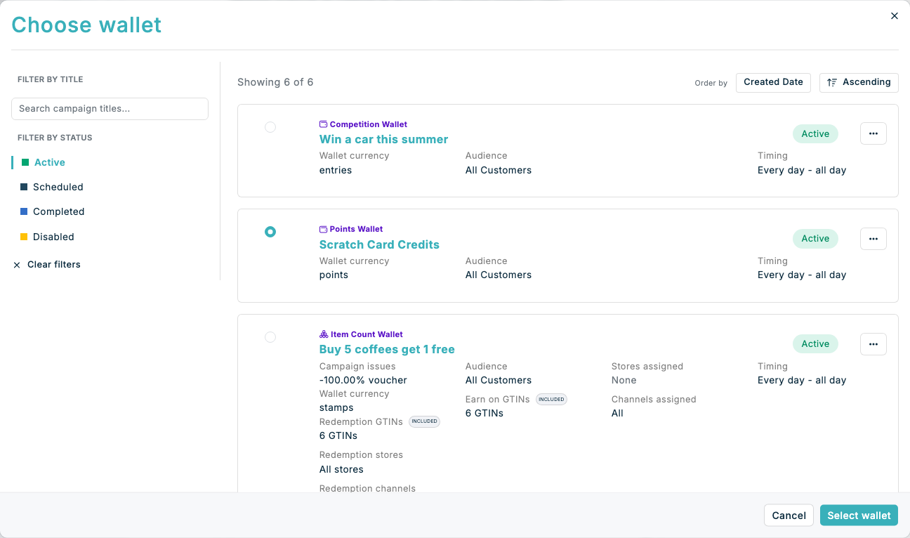 Issuing wallet entries through campaigns in Spaaza Console Issuing wallet entries through campaigns in Spaaza Console