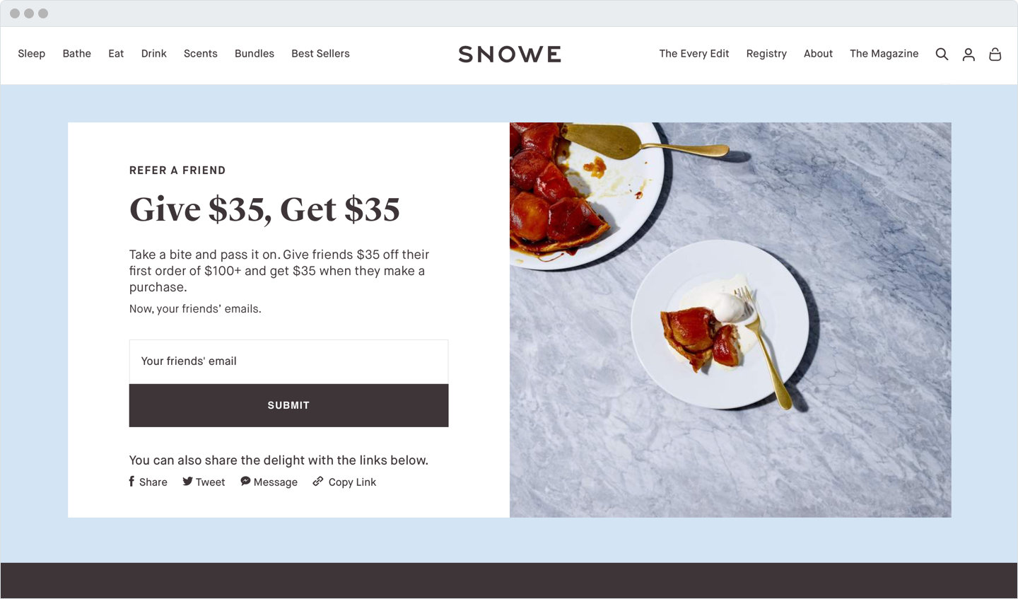 Snowe's referral flow: step 2