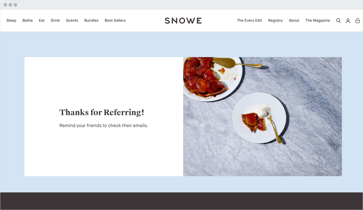 Snowe's referral flow: step 3