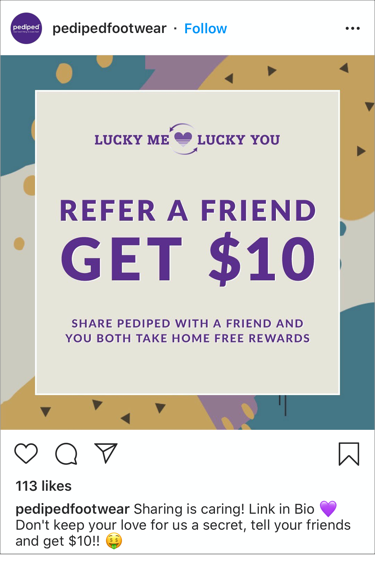 Pediped social referral promotion