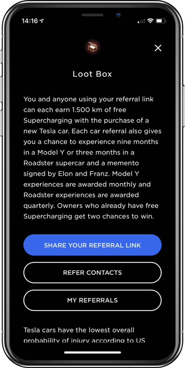 Tesla referrals