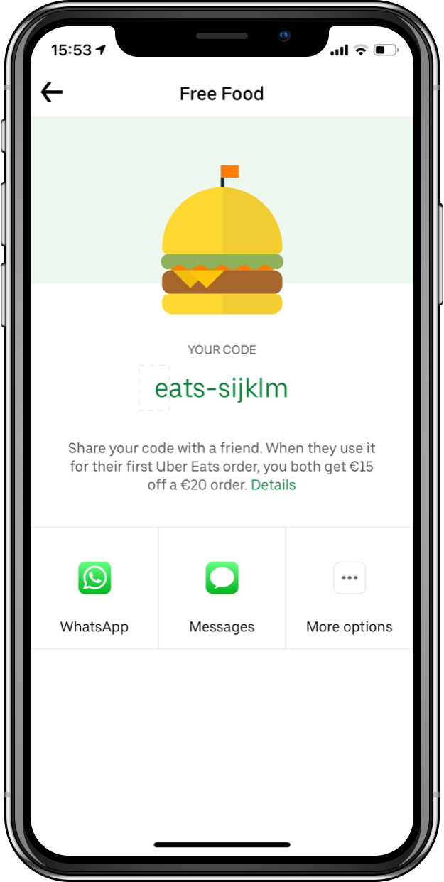 Uber Eats referral program 1