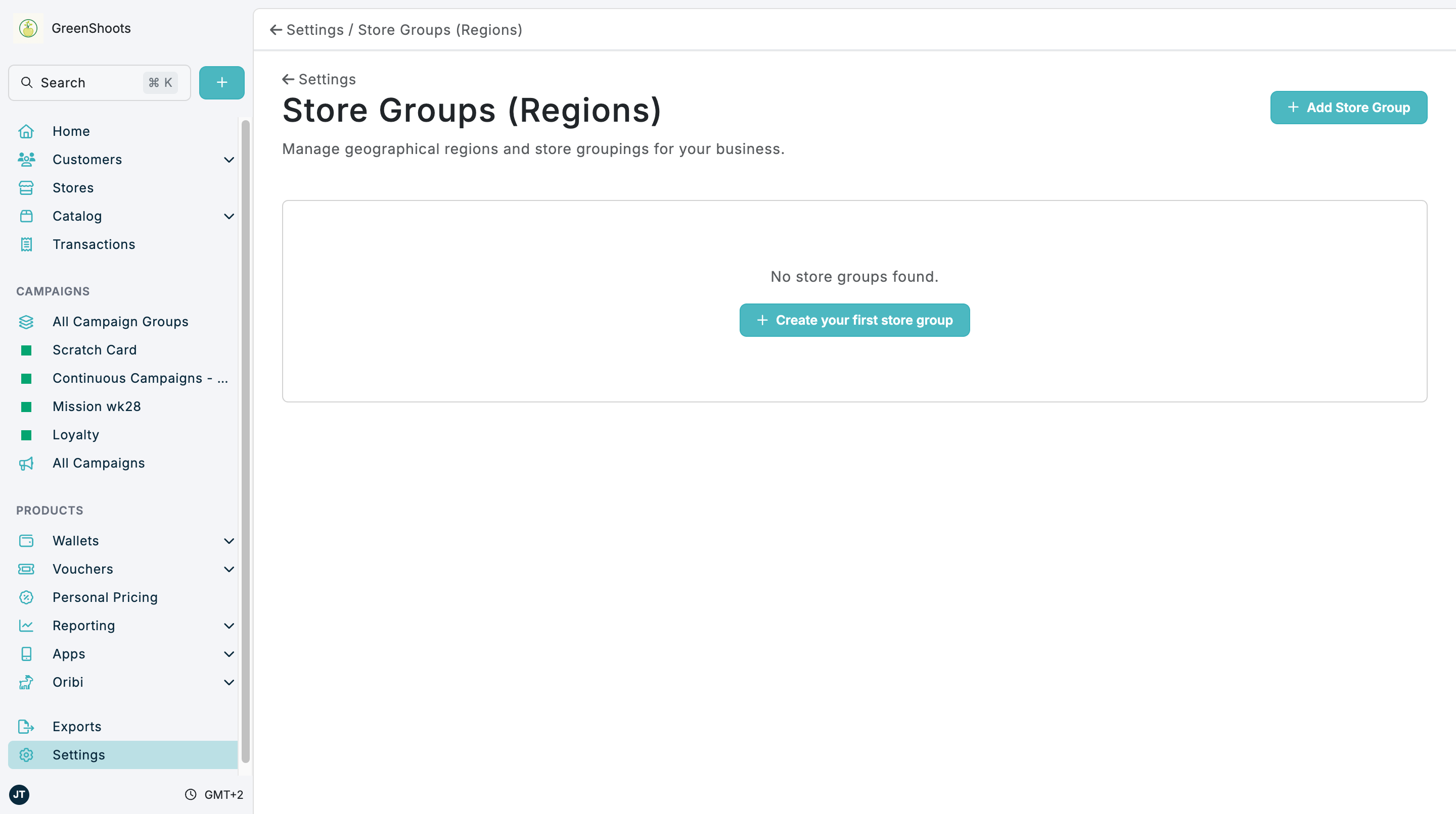Store groups in Spaaza Console