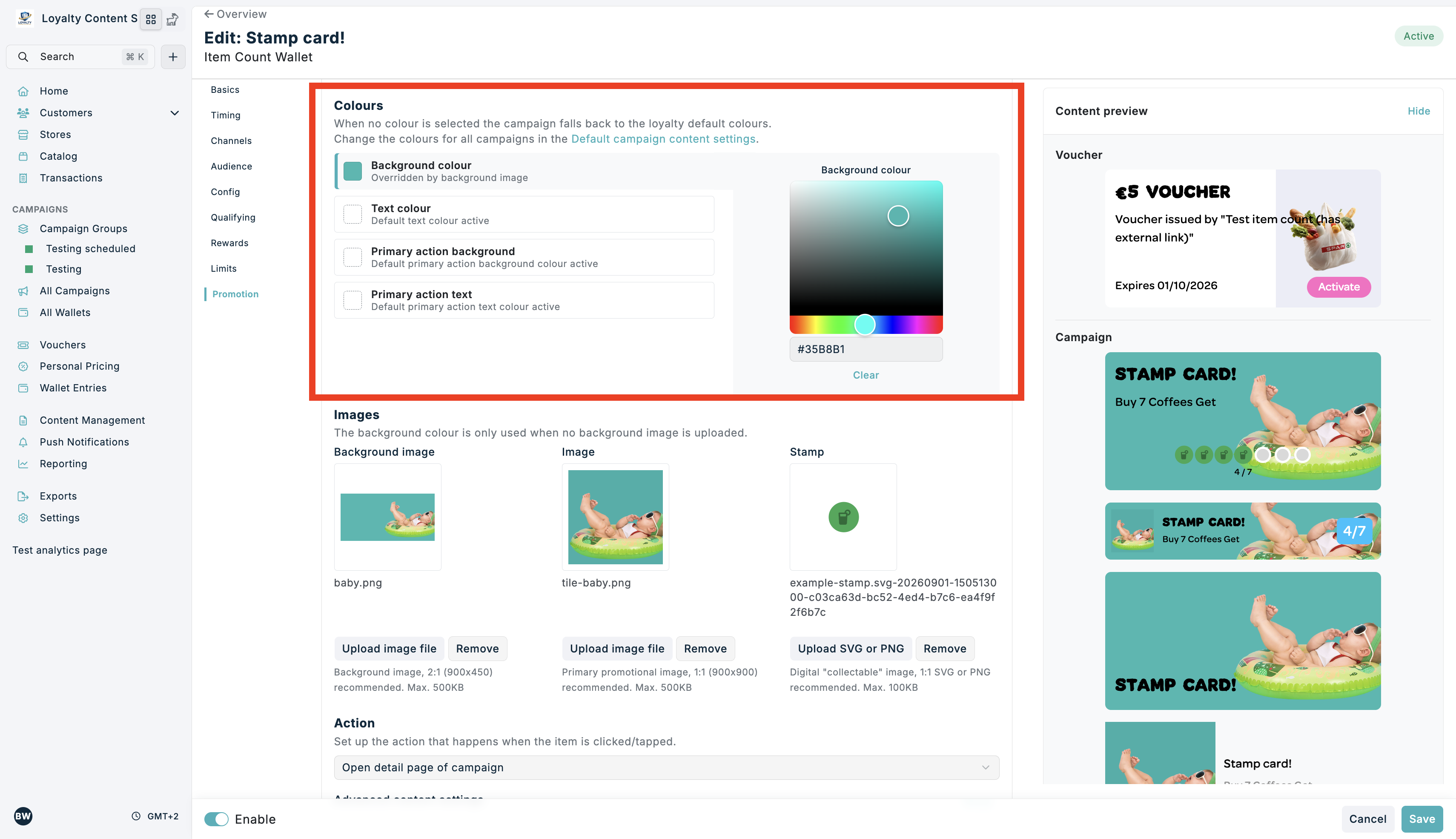 Colour roles with the shared colour picker